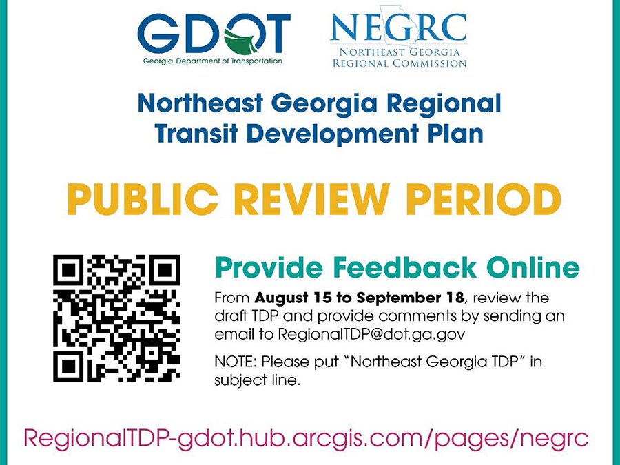 Public Review Period Begins for Northeast Georgia Regional Transit Development Plan